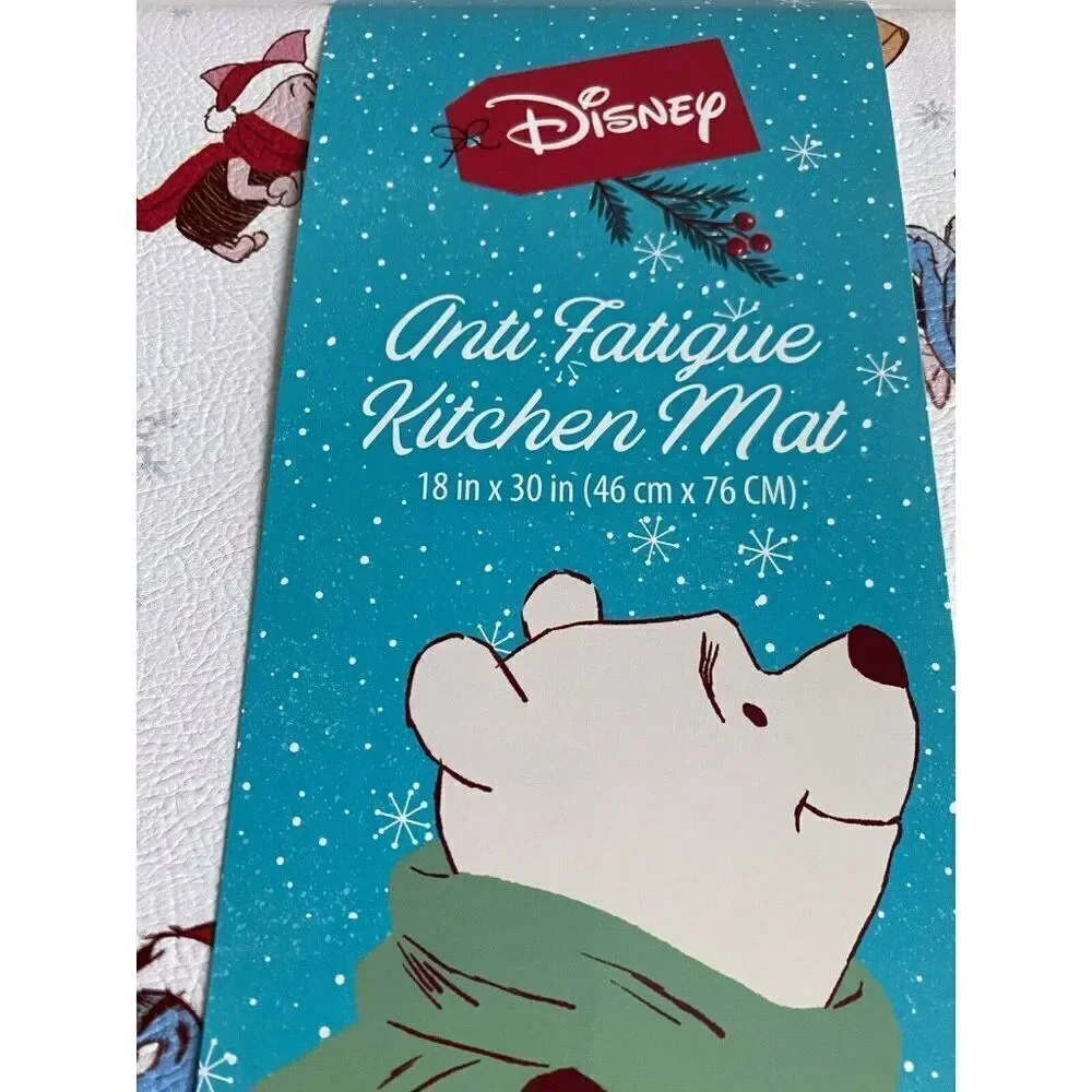 Disney Winnie The Pooh & Friends Anti Fatigue Kitchen Mat Rug 18”x30”‎ Christmas